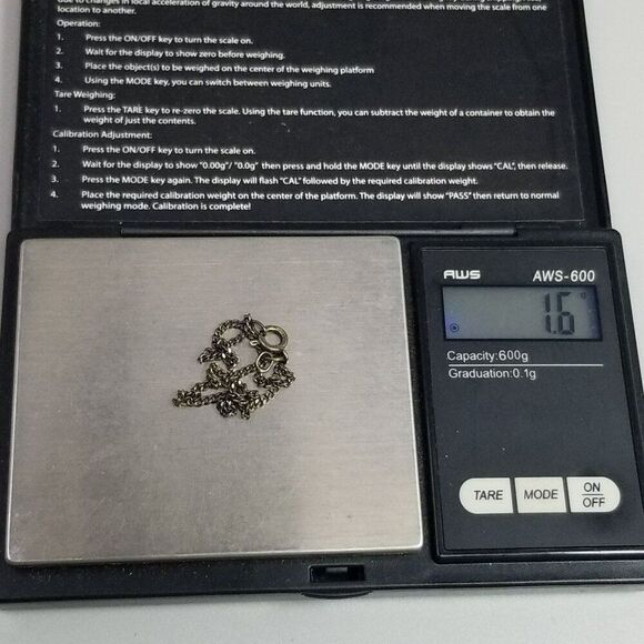 Vintage Sterling Silver 7 Inch Chain Bracelet, 925 Milor, Tarnished Estate - Picture 6 of 8